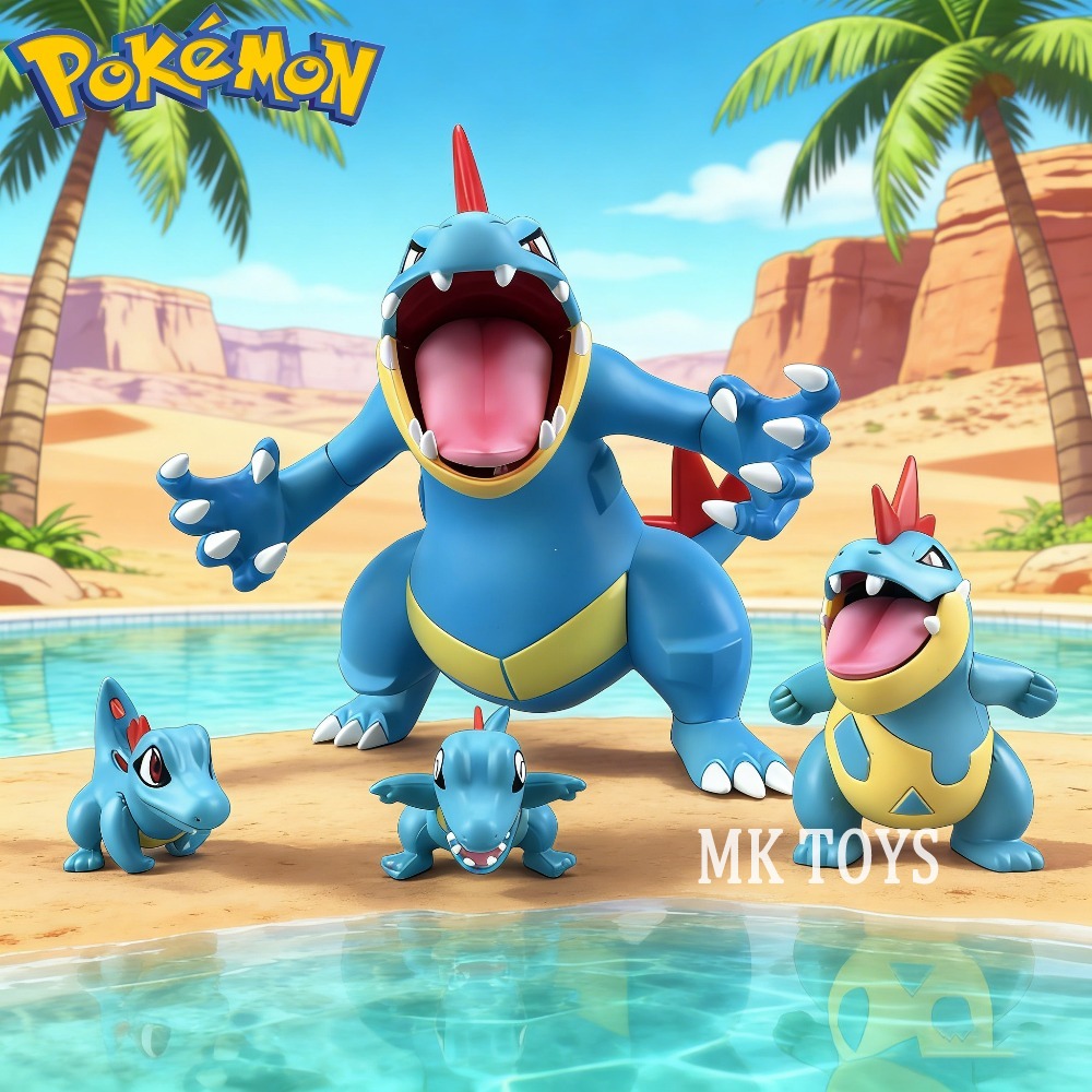 Model Kit Kyogre - Figur Anime Pokemon Feraligatr Kelompok Evolusi
