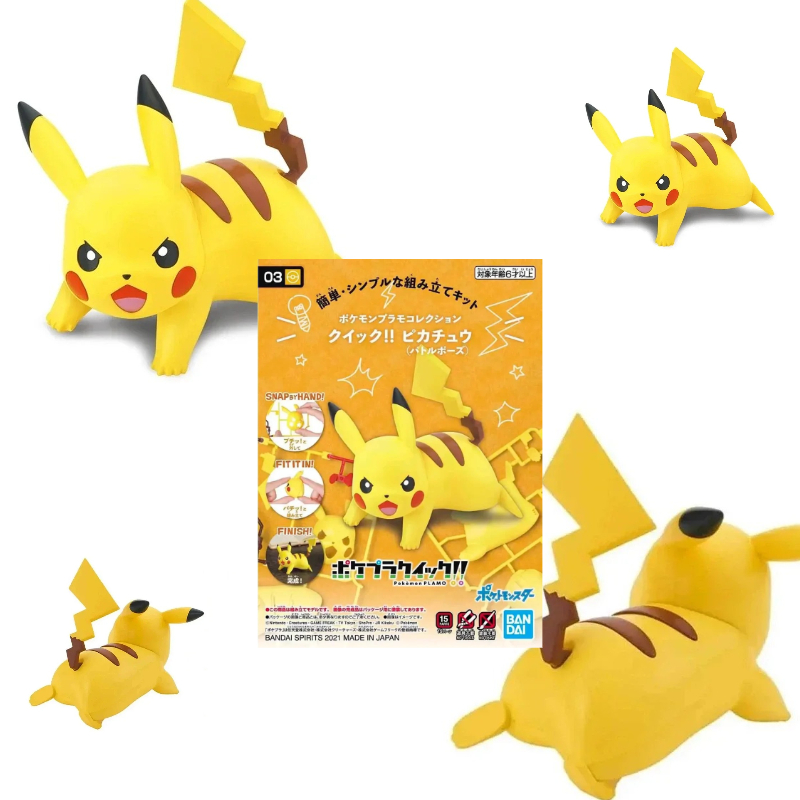 Model Kit Quick Pikachu - Kit Figur Pokemon Bandai Seri Cepat