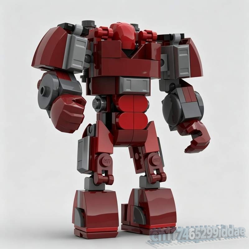 Model Kit Voltron - 133PCS Robot Dinamo Merah Model MOC