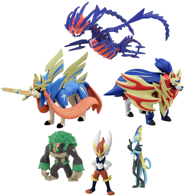 Model Kit Kyogre - TOMY Pokemon figure koleksi perisai pedang,