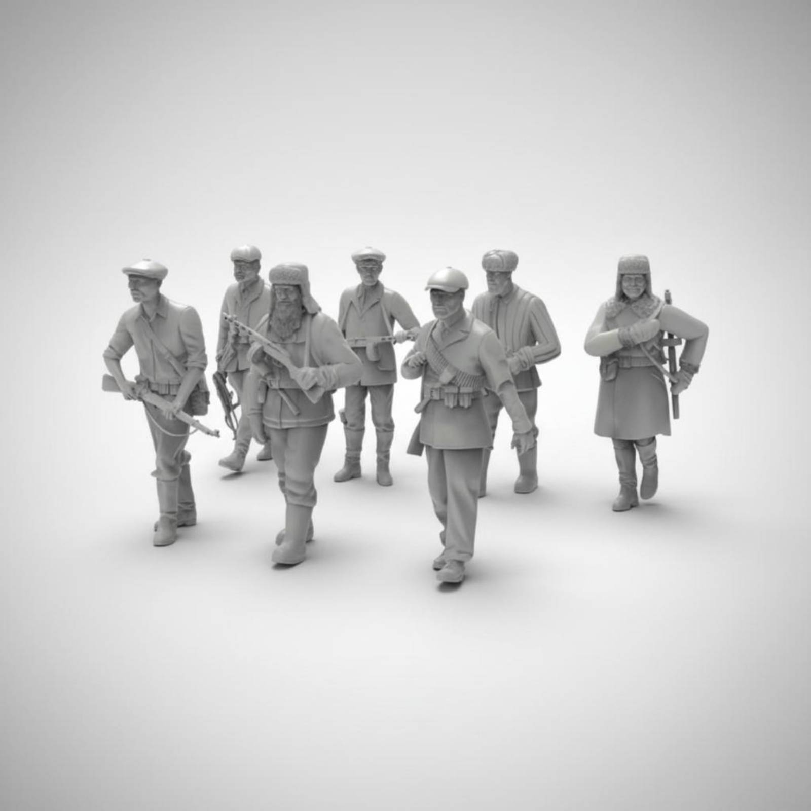 7 Buah Figur Tentara Perang Du - Model Kit Figures ulasan dan harga