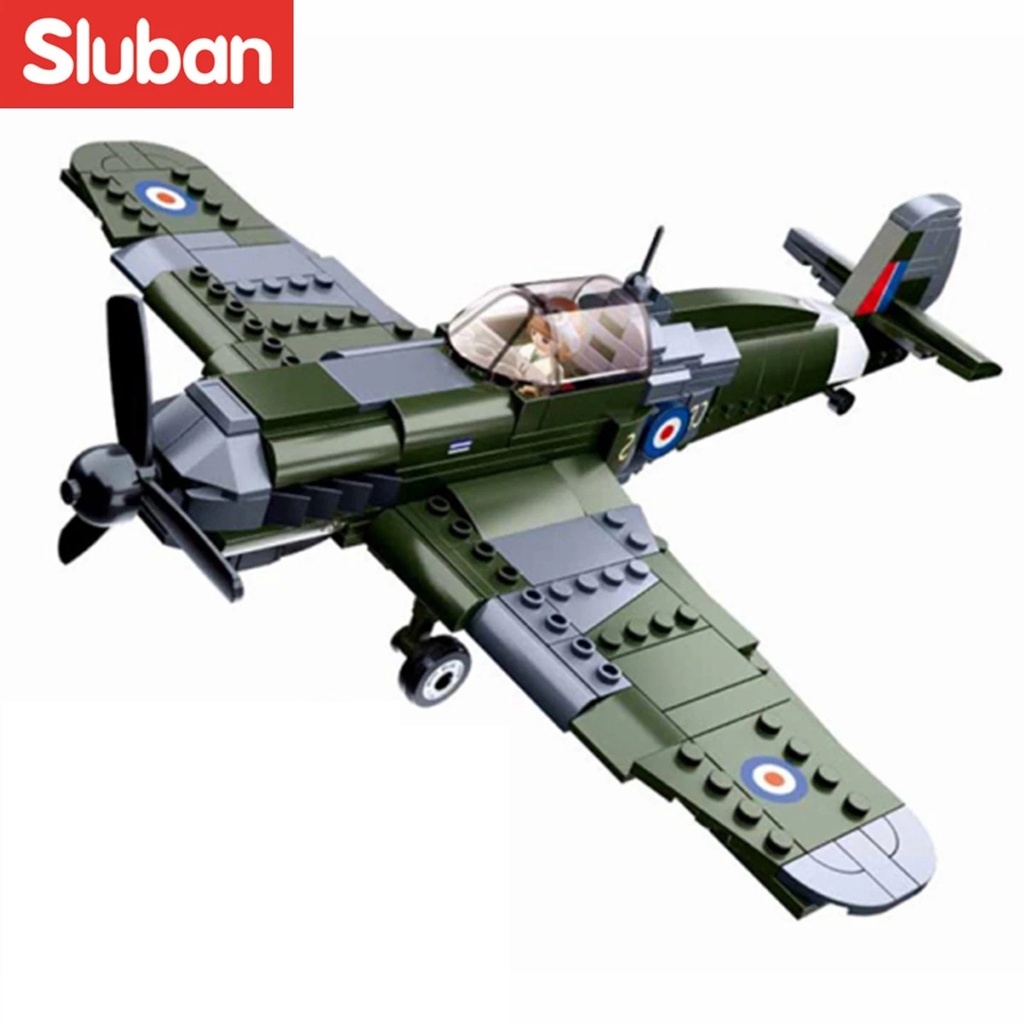 290 Buah 0712 WW2 Mainan Blok  - Model Kit Spitfire ulasan dan harga
