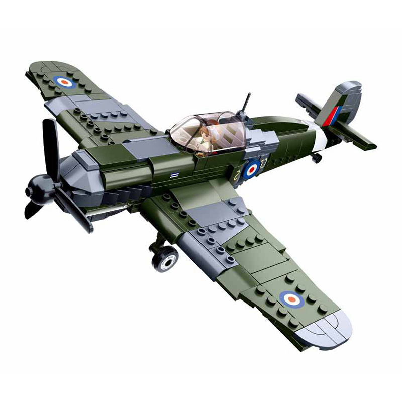 290 Buah 0712 WW2 Mainan Blok  - Model Kit Spitfire ulasan dan harga